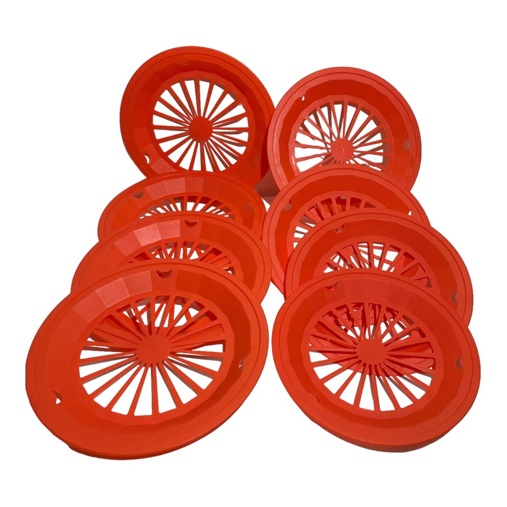 Plastic Paper Plate Holders Orange Halloween Party Camping Picnic Reus… 8 pcs